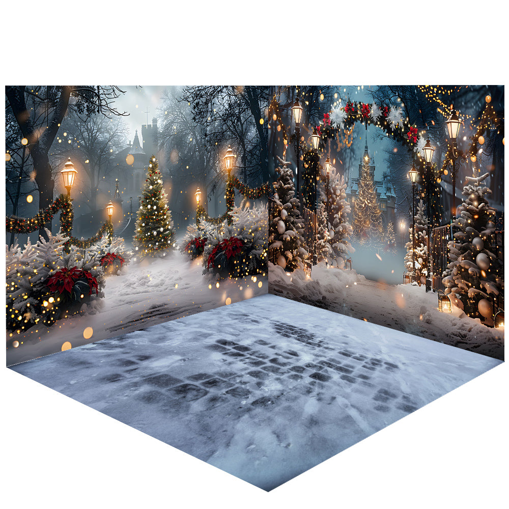 Avezano Christmas Cottage Photography Backdrop Scene Room Set holiday