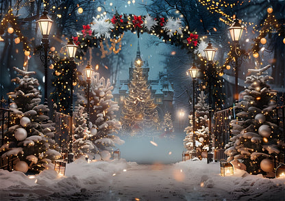 Les bougies de Noël d'Avezano décorent la toile de fond de la photographie de cheminée 