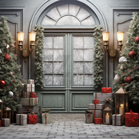 Avezano Christmas Gift Door Decoration Photography Backdrop