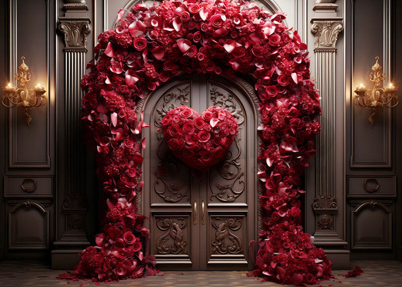 Avezano Rose of Love Arch Backdrop For Valentine&