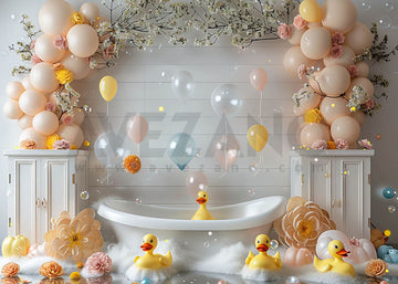 Avezano Baby Bathroom Balloon Decoration Photography Background