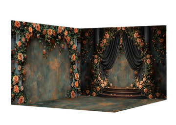 Avezano Spring Floral Curtains Decorate the Room Photography Backdrop Room Set