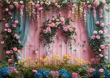 Avezano Spring Flower Walls and Curtains Photography Backdrop