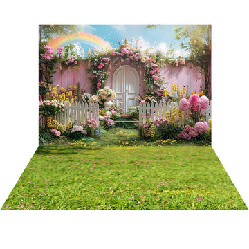 Avezano Spring Flowers for Houses and Meadows 2 pcs Set Backdrop