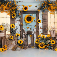 Avezano Spring Sunflowers Decorate the House 2 pcs Set Backdrop