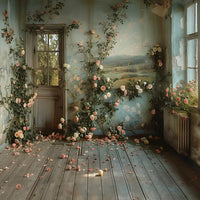 Avezano Flower Room and Painted Walls Photography Backdrop