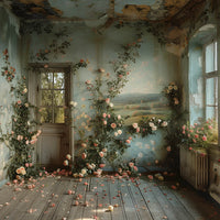 Avezano Flower Room and Painted Walls Photography Backdrop