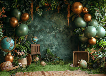 Avezano Jungle party Balloon Arch Photography Background