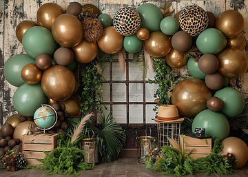 Avezano Jungle Balloon Arches and Windows Photography Background