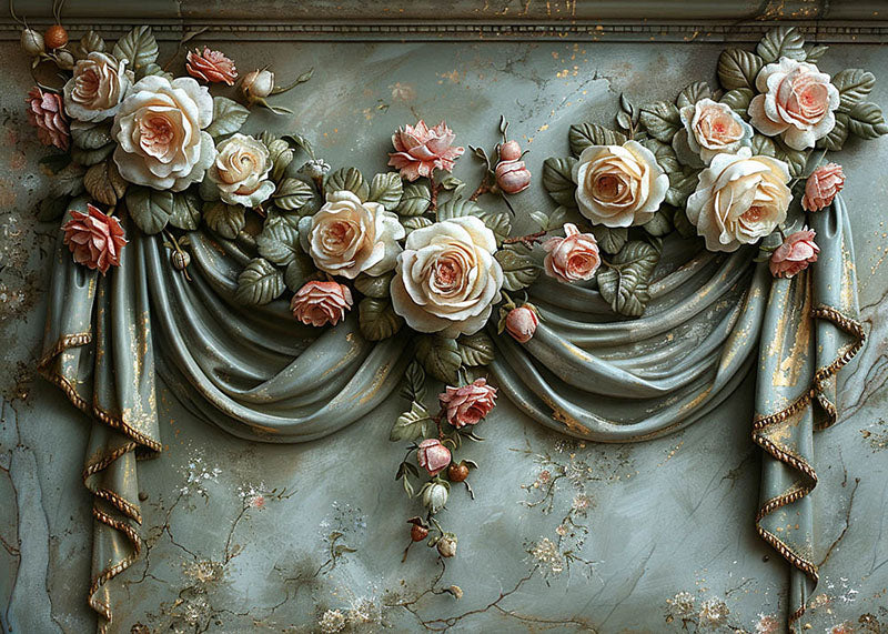 Avezano Wall Art Rose Windows Photography Backdrop