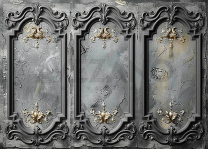 Avezano Wall Carving Grey Photography Backdrop