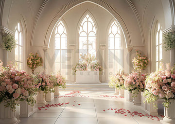 Avezano Wedding Hall Pink Roses Photography Backdrop
