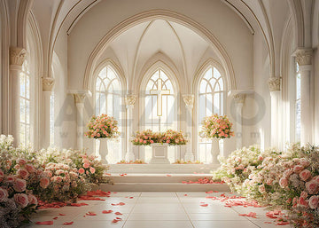 Avezano Wedding Hall Roses Photography Backdrop