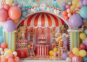 Avezano Fairground Candy Shop Photography Background