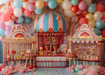 Avezano Balloon CakeSmash Party for Kids Photography Background