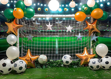 Avezano Football Pitch and Balloons Party for Kids Photography Background