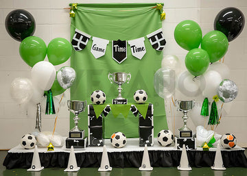 Avezano Football and Green Balloon Party for Kids Photography Background