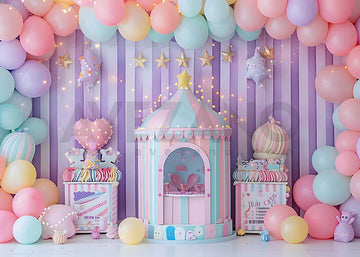 Avezano Balloons Arch Birthday Party for Kids Photography Background