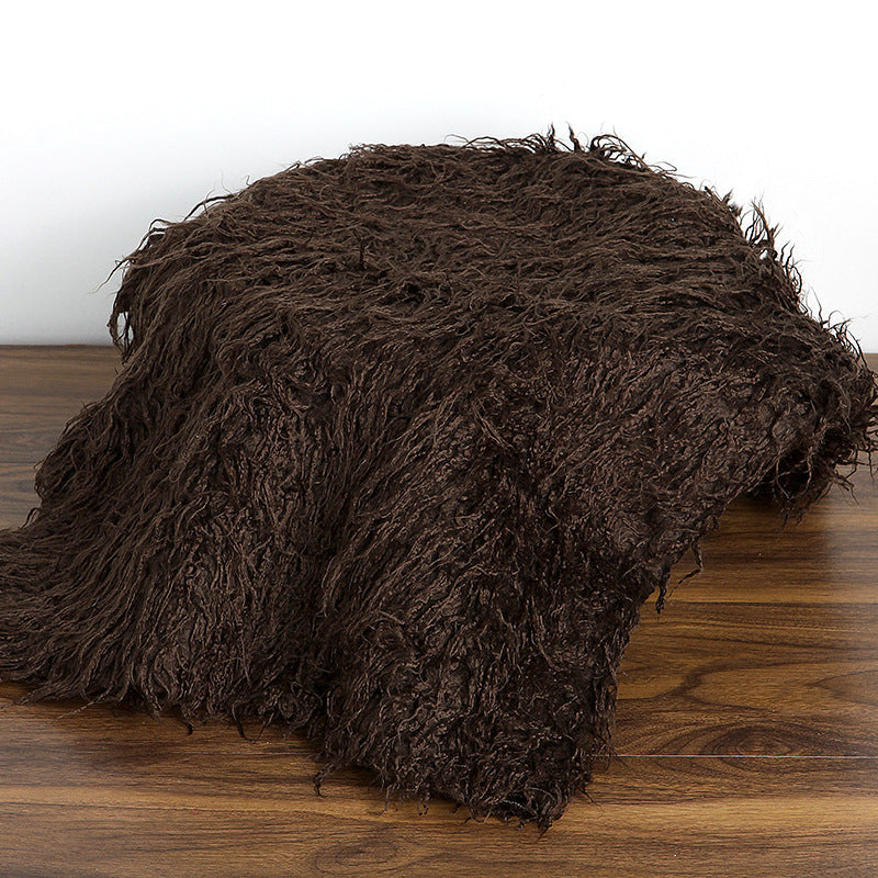 Avezano Long Fur Newborn Photography Blanket Prop