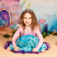 Avezano Seaworld Pink Castle Photography Backdrop Designed By Polly Ro Design