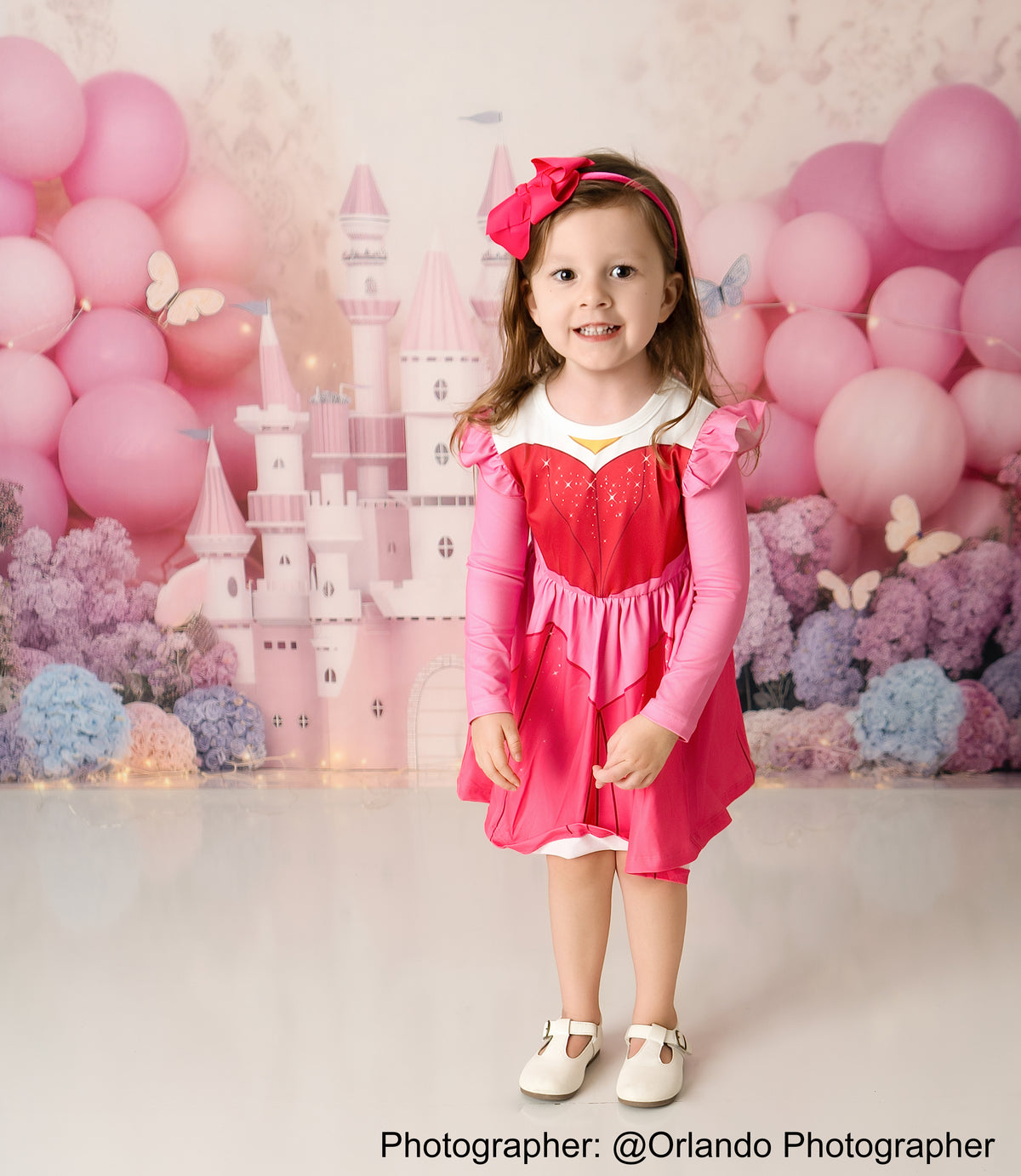 Avezano Magical Pink Castle Princess Cakesmash Photography Backdrop