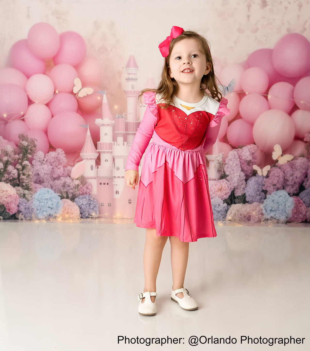 Avezano Magical Pink Castle Princess Cakesmash Photography Backdrop