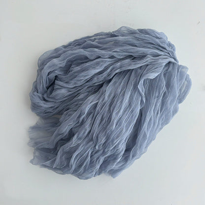 Avezano Water Ripple Double-Sided Pleated Scarf Photography Prop