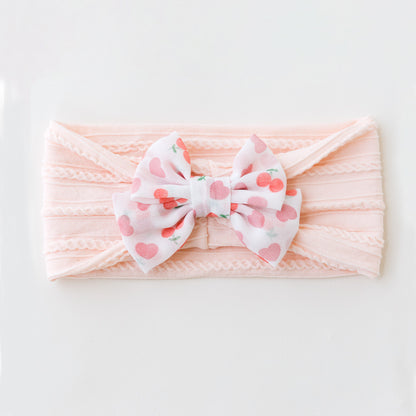 Avezano Floral Bow Hair Headband Photography Prop for Newborn Kids Photoshoots
