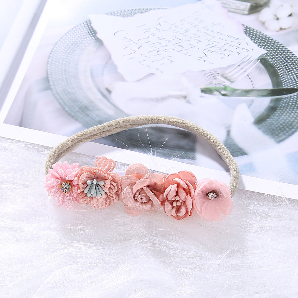 Avezano Artificial Floral Newborn Headband Baby Photo Prop