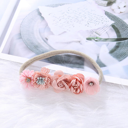 Avezano Artificial Floral Newborn Headband Baby Photo Prop