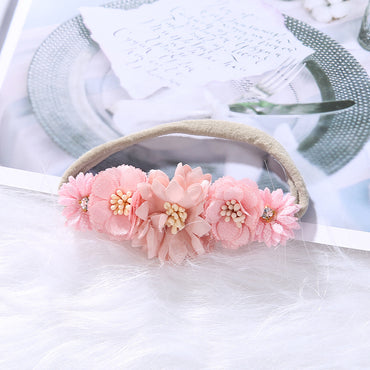 Avezano Artificial Floral Newborn Headband Baby Photo Prop