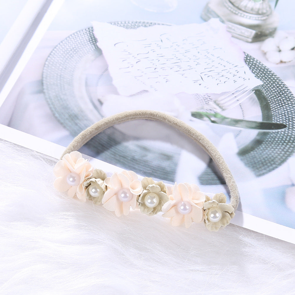 Avezano Artificial Floral Newborn Headband Baby Photo Prop