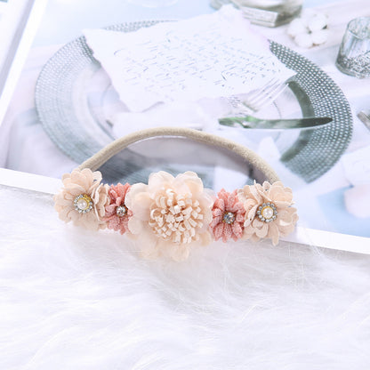 Avezano Artificial Floral Newborn Headband Baby Photo Prop