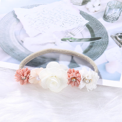 Avezano Artificial Floral Newborn Headband Baby Photo Prop