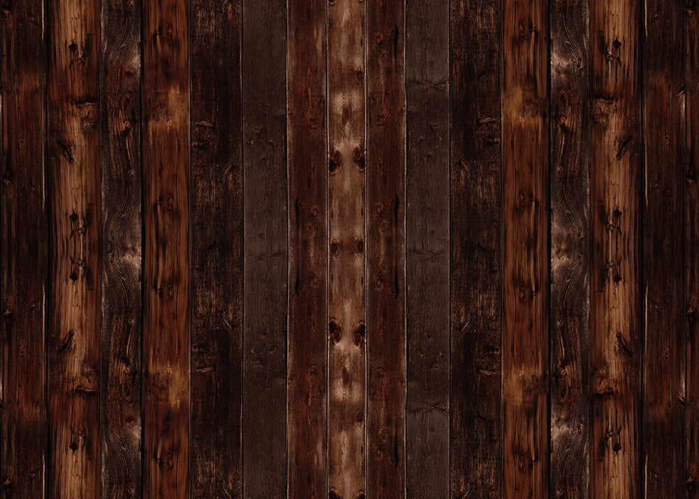 VIP Clearance Sale Avezano Dark Brown Wood Plank Photography Backdrop