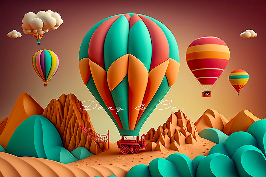 Avezano Hot Air Balloon Photography Backdrop Designed By Danyelle Pinnington-AVEZANO