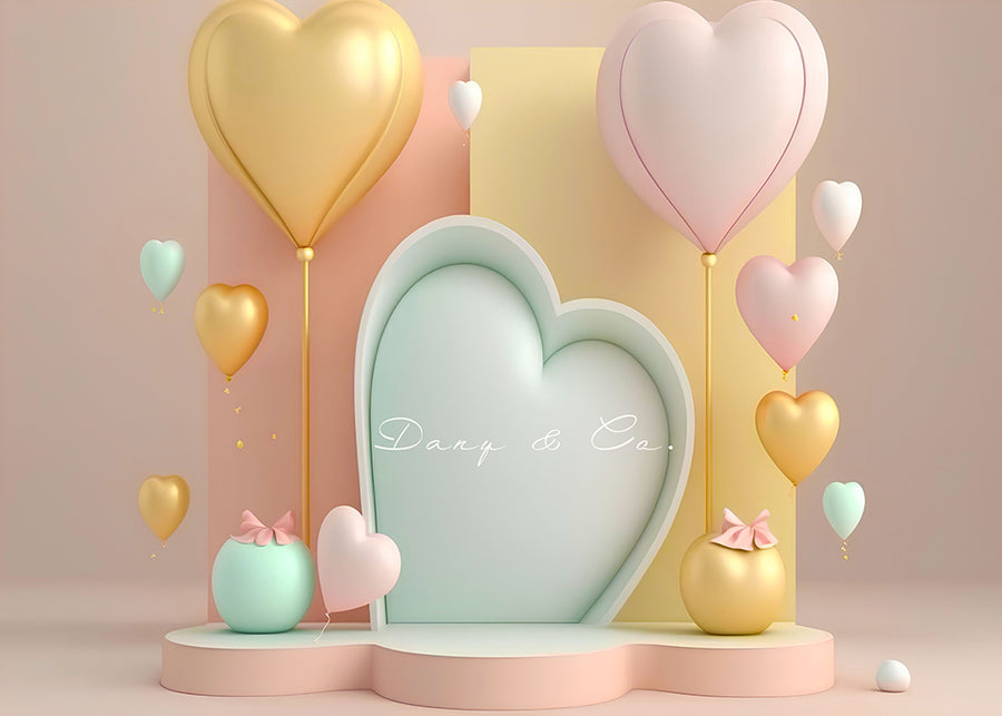 Avezano Love balloon Cake Smash Photography Backdrop Designed By Danyelle Pinnington-AVEZANO