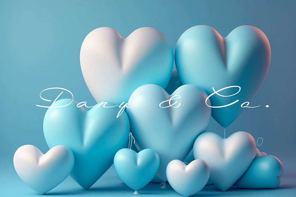 Avezano Blue Heart Party Birthday Photography Backdrop Designed By Danyelle Pinnington-AVEZANO