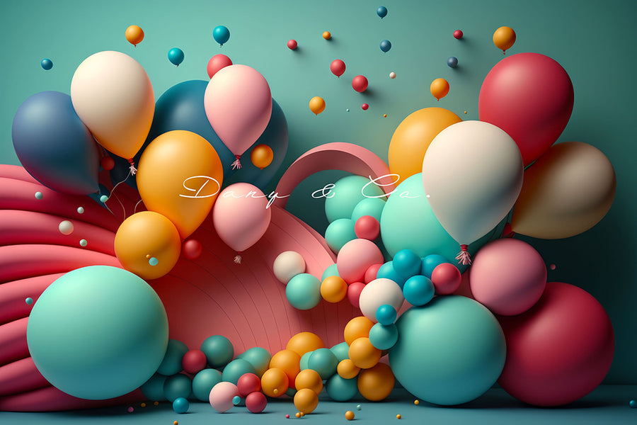 Avezano Colored Balloon Photography Backdrop Designed By Danyelle Pinnington-AVEZANO