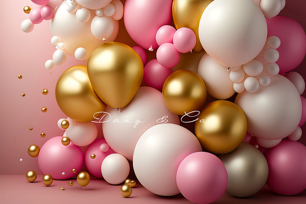Avezano Pink Balloon Birthday Party Photography Backdrop Designed By Danyelle Pinnington-AVEZANO