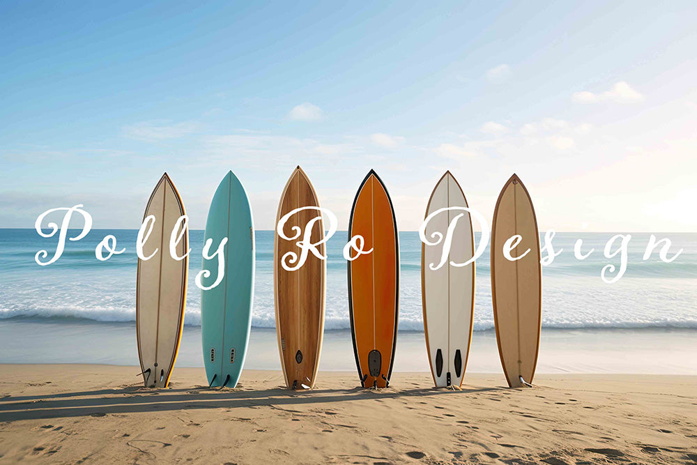 Avezano Summer Beach Surfboard Photography Backdrop Designed By Polly Ro Design-AVEZANO