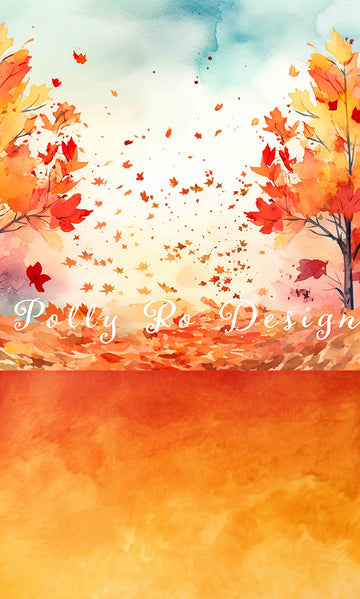 Avezano Autumn leaves Photography Backdrop Designed By Polly Ro Design-AVEZANO
