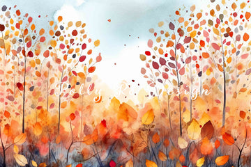 Avezano Autumn Maple Forest Photography Backdrop Designed By Polly Ro Design-AVEZANO