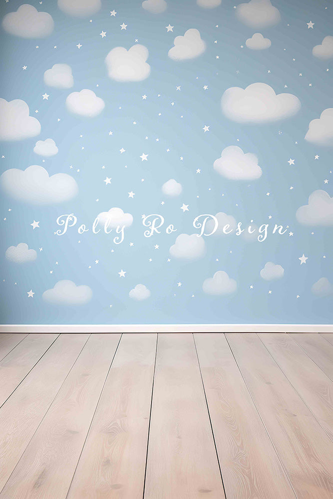 Avezano Blue Sky and White Clouds Photography Backdrop Designed By Polly Ro Design-AVEZANO