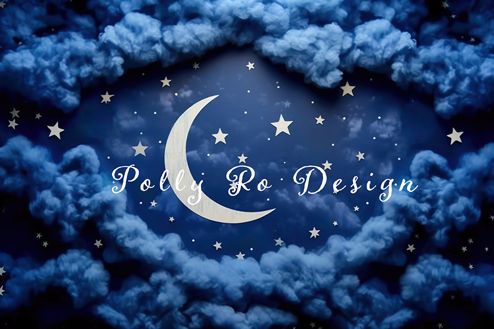 Avezano Moon in the Clouds Photography Backdrop Designed By Polly Ro Design-AVEZANO