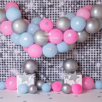 Avezano Twins Balloon Birthday Party Backdrop for Photography By Paula Easton-AVEZANO