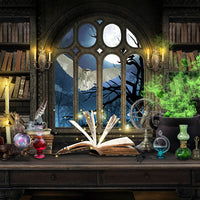 Avezano Halloween Magic Book 2 pcs Set Backdrop