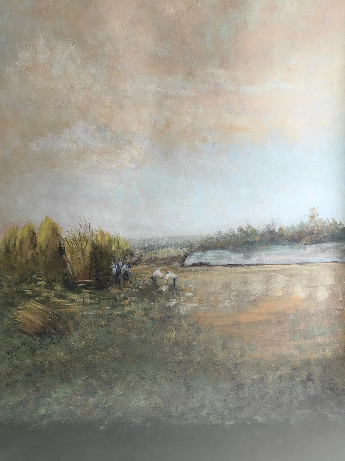 Avezano Rural Harvest Field Hand Painted Canvas Photography Backdrop