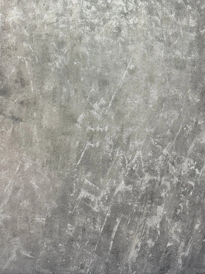 Avezano Distressed Grey Concrete Hand Painted Canvas Photography Backdrop