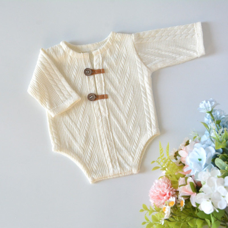 Avezano Knitted Romper For Newborn Photography
